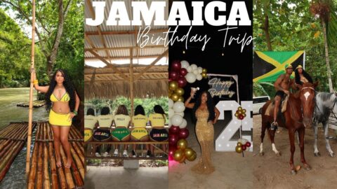 TRAVEL VLOG | JAMAICA BIRTHDAY TRIP + BAMBOO RAFTING+BOAT PARTY+BEACH DINNER+VILLA TOUR+FASHION NOVA