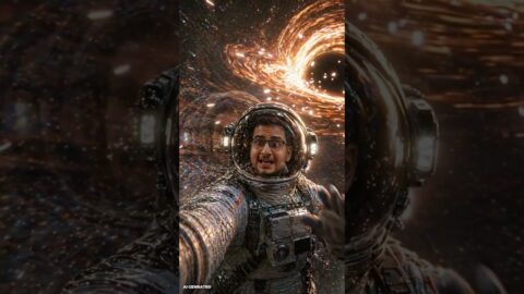 Black Hole ke Andar Kya Hai? 😨 | AI Space Time Travel Vlog #shorts