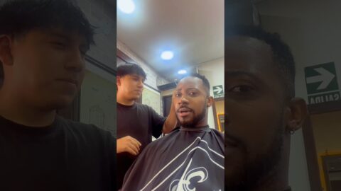 Black Man Gets Haircut in Peru 💇🏽‍♂️ #blacktravelgram #blacktravelmovement #blacktravelfeed